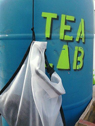 TeaLAB Compost Tea Brew Bag : 400 Micron Nylon Mesh, Made To Last in the USA (5 Gallon Bucket Sized (9\"x14\"))