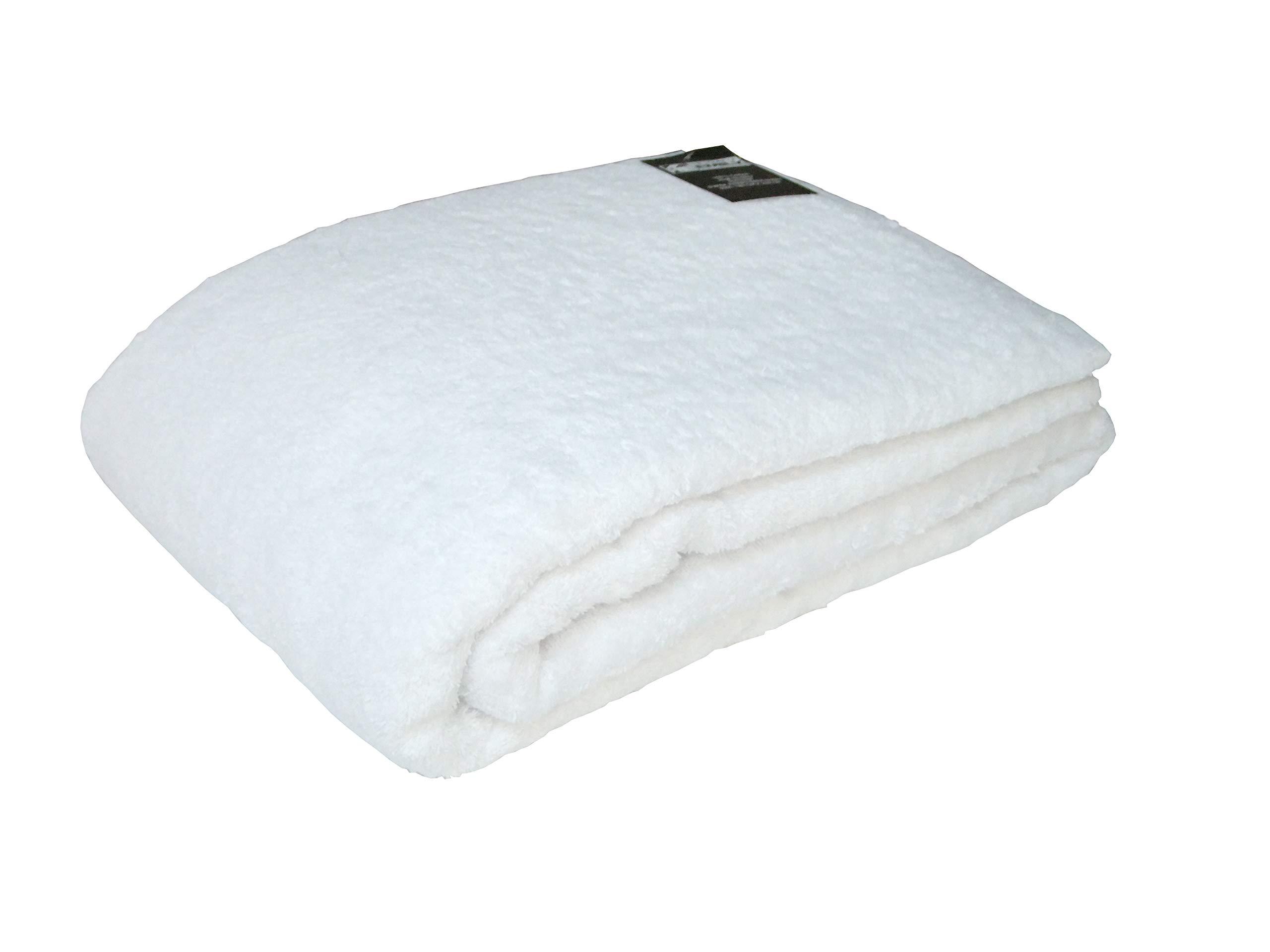 The House Of Emily The House Of Emily Oversized Bath Sheet Towel 100% Turkish Cotton 72 x 80 Inch (White)