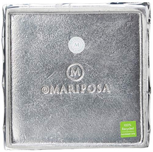 MARIPOSA Mariposa Bamboo Napkin Box With Insert Silver Small