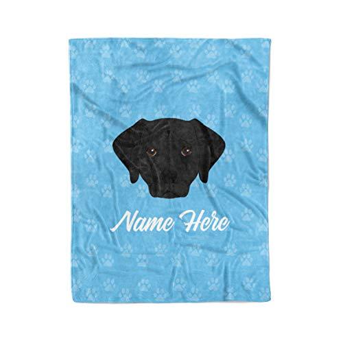 Personalized Corner Personalized Black Lab Extra Large Fleece Throw Blanket for Adults Boys Girls Kids Baby Toddler Pet Dogs Puppy Blankets Perfect for Bedtime Bedding Gift