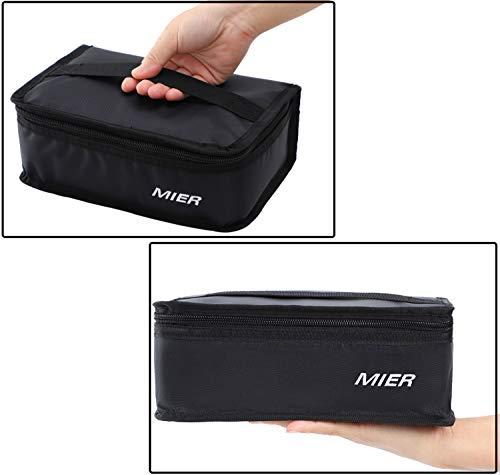 MIER MIER Portable Thermal Insulated Cooler Bag Mini Lunch Bag for Kids, Black
