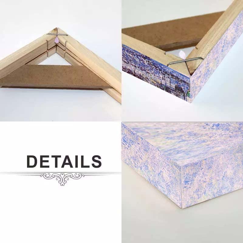 Ltt-Ydd-Ccl Blue IIBy Joan Miro Abstract Canvas Wall Art for Living Room Home Decorations Office Bedroom Decor Artwork Pictures Ready to Hang(75x105cm 30x41inch) Framed