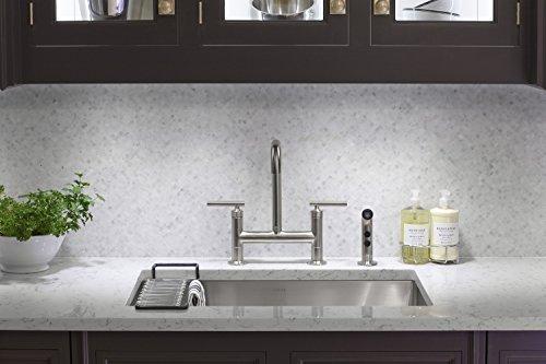 Kohler KOHLER K-5409-NA Strive 29-Inch x 18-5/16-Inch Undermount Medium SingleBowl Kitchen Sink with Basin Rack, Stainless Steel