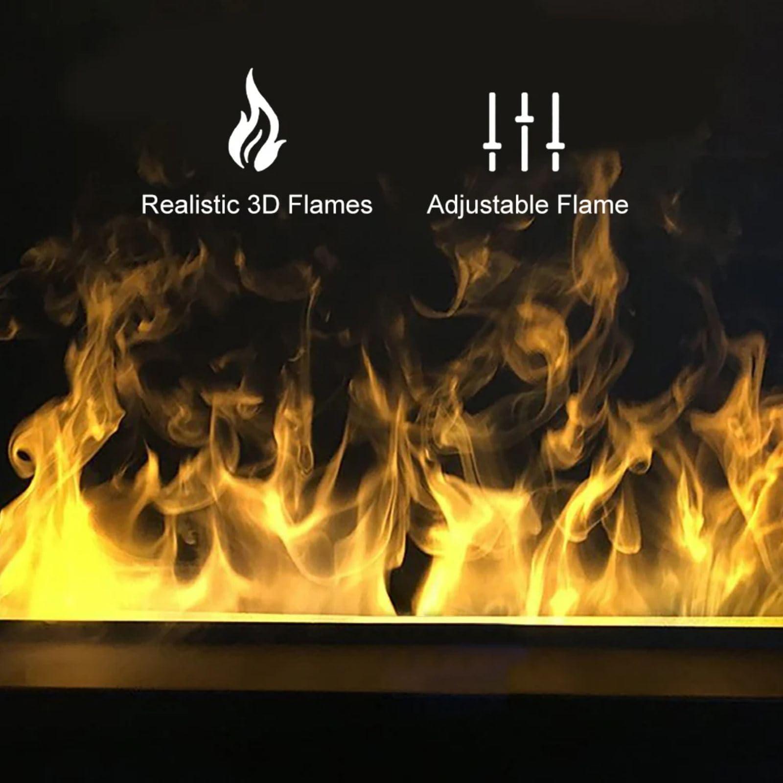 homary Homary Electric Fireplace TV Stand 78.7\" Faux Marble Entertainment Center with Humidifier Media TV Console with Remote Control for TVs Up to 75\" (White)