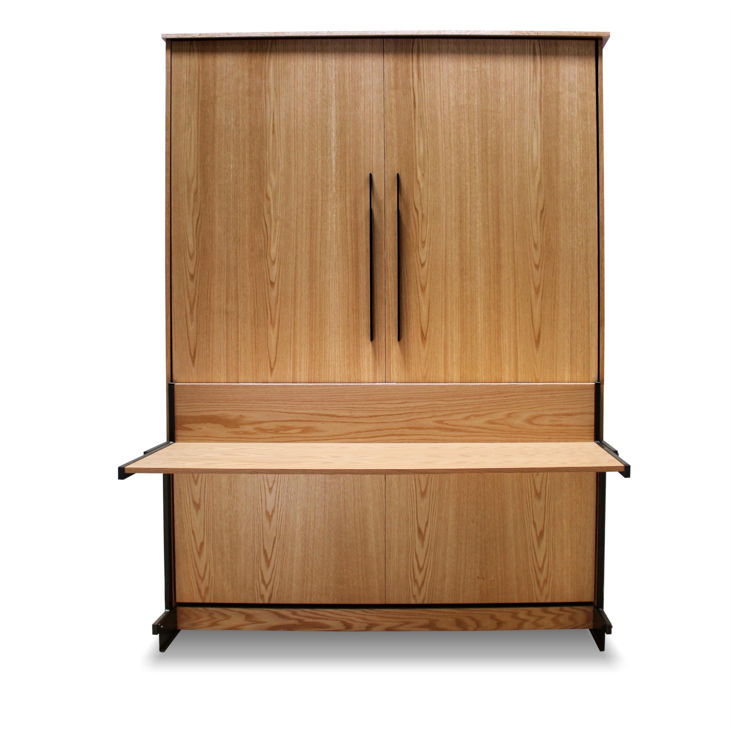 Wilding Wallbeds Wilding Wallbeds Deluxe Murphy Bed Mechanism with Desk Kit Vertical Wall Bed, DIY Frame Hardware for Folding Cabinet, Easy to Build Hidden Bed (King US Standard)