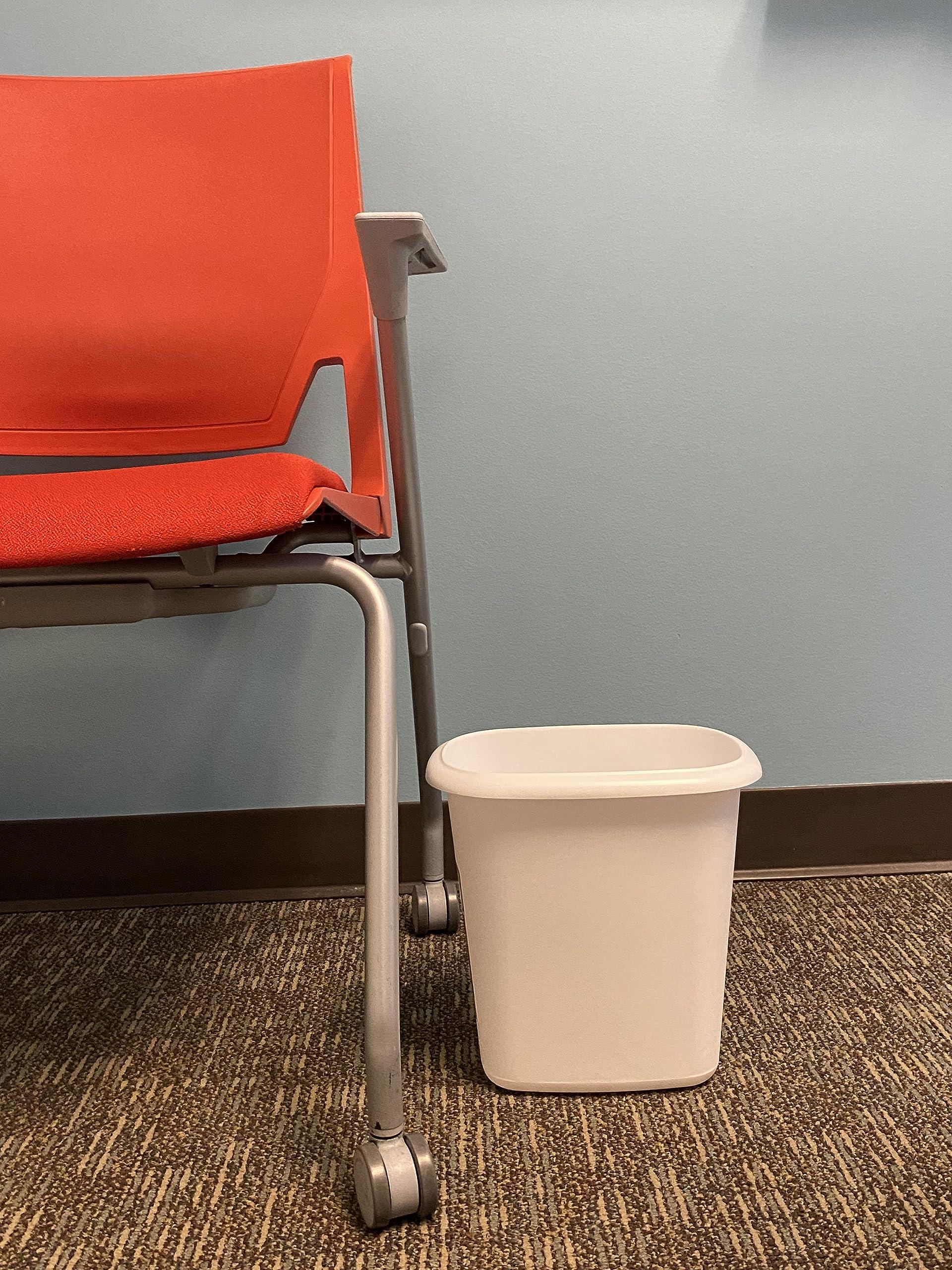 Rubbermaid Rubbermaid Vanity Trash Can/Wastebasket, 1.5-Gallons/6-Quarts, White, for Under Counter/Kitchen/Office/Bedroom/Bathroom