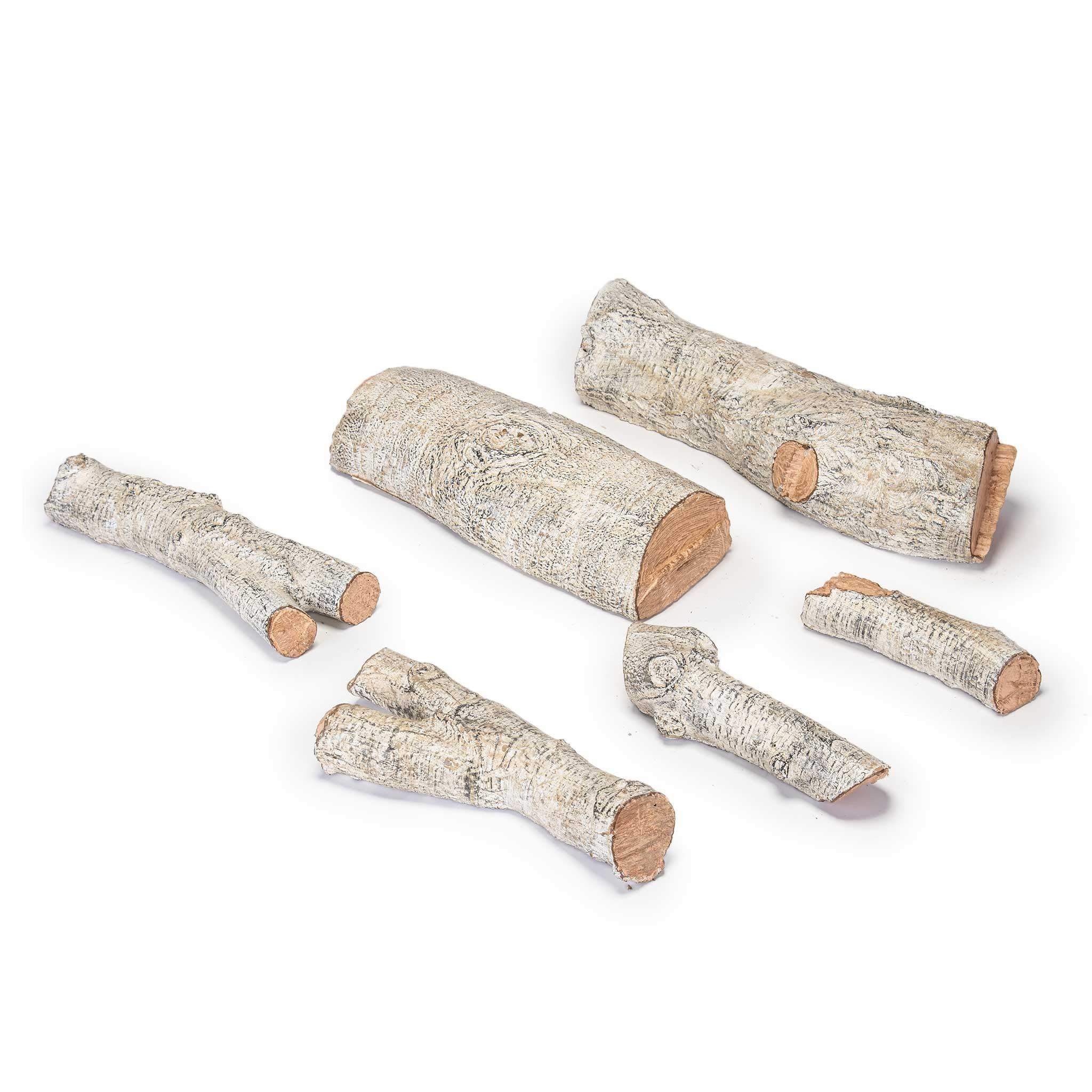 RealFyre Peterson Real Fyre 18-inch Mountain Birch Log Set with Vented G45 Dual- Flame Burner - Match-Light (Natural Gas)