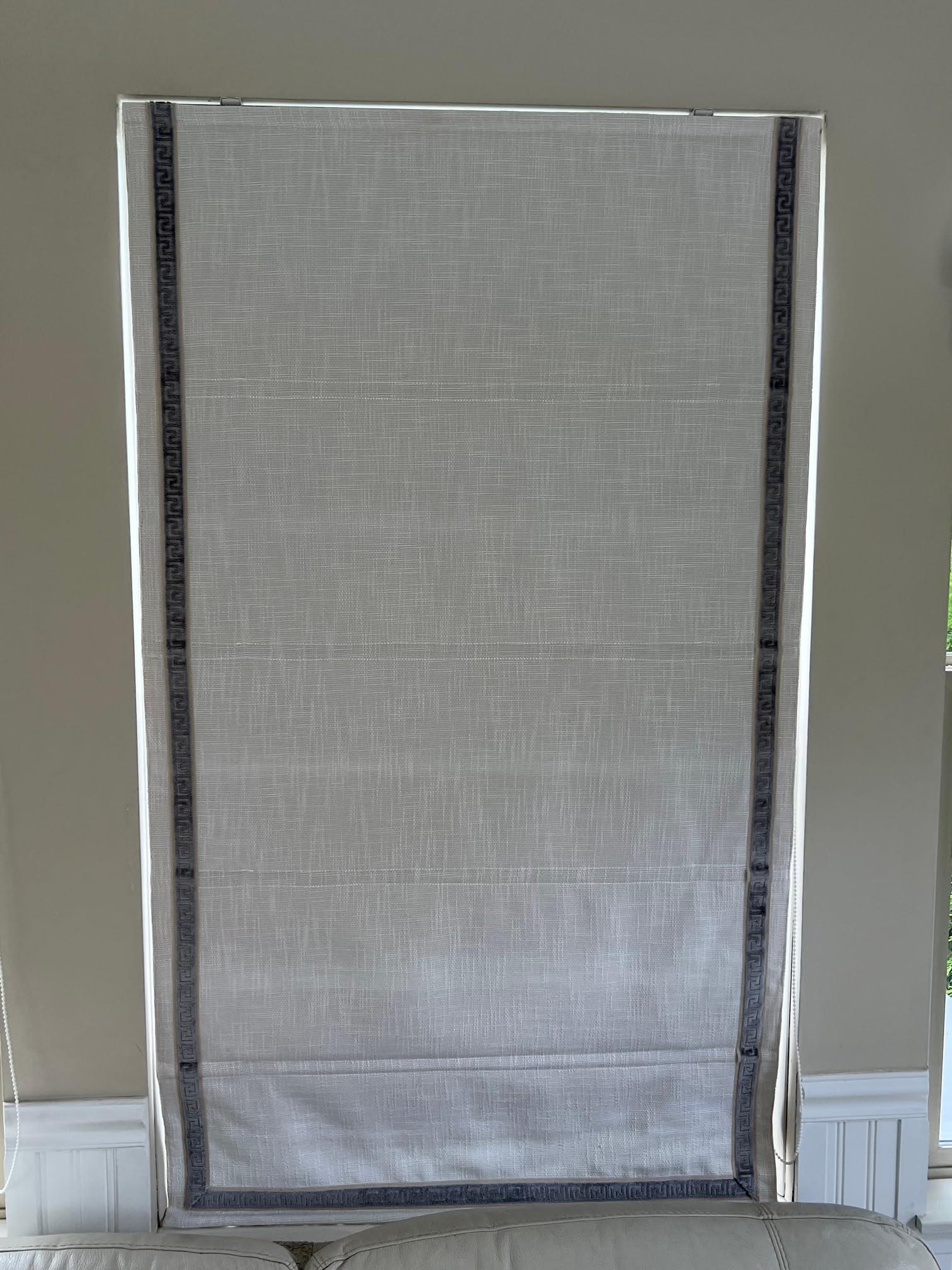 Ikiriska Custom Roman Shades. Any Size Our Fabric with Blackout or Cotton Lining. Match Our Custom Curtains. Hardware Included. Valances (51~60" W x 40~59" L Inches, Cotton or Satin)