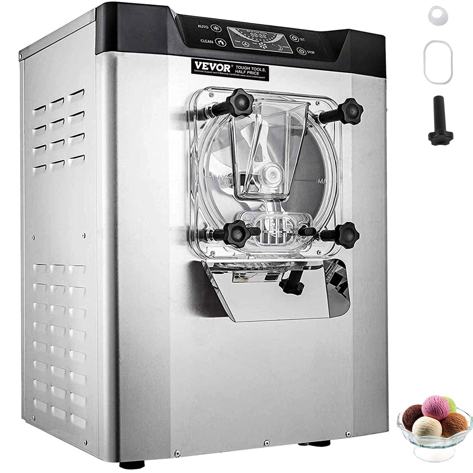 VEVOR VEVOR Commercial Ice Cream Machine 1400W 20/5.3 Gph Hard Serve Ice Cream Maker with LED Display Screen Auto Shut-Off Timer One Flavors Perfect for Restaurants Snack bar Supermarkets