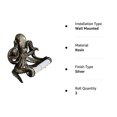 Quadow Quadow Decorative Swimming Octopus Toilet Paper Holder - Bathroom Decor