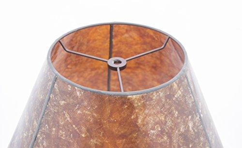 Urbanest Urbanest Amber Mica Lampshade, 12-inch Bottom Diameter, 7.5-inch Height, Spider Fitter