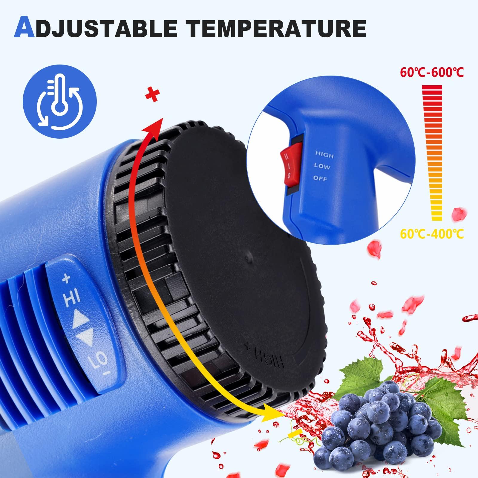 Saladulce Saladulce PVC Capsule Heat Shrinker Digital Wine Capsule Heat Shrinker 40-600 Heat Shrink Gun for PVC PP POF Wine Capsules Wrapping 110V