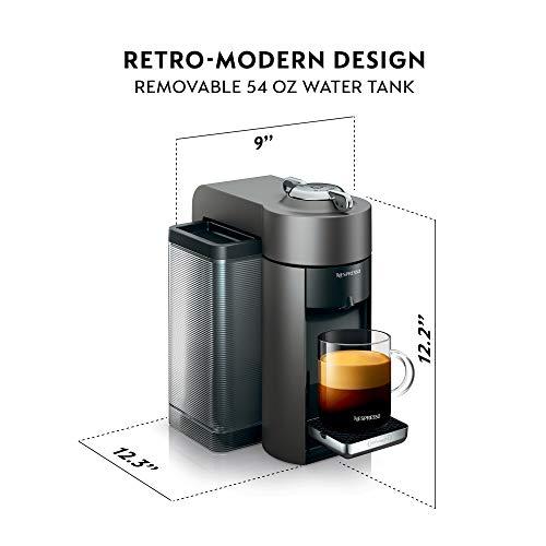 Nespresso Nespresso Vertuo Coffee and Espresso Machine by De'Longhi,54 oz, Titan