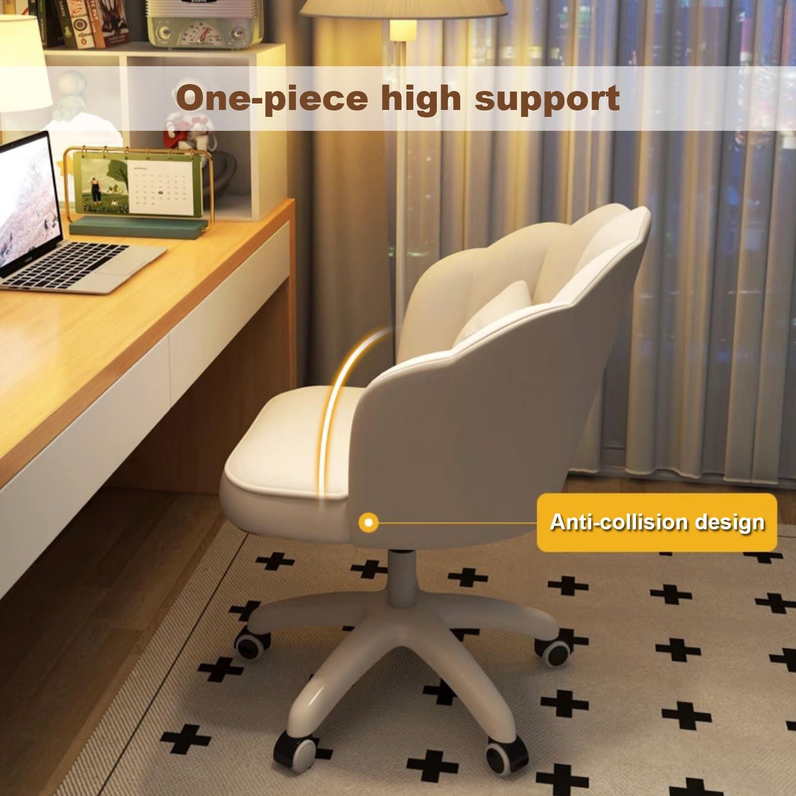 DELURA DELURA Chairs, Home Computer Chairs, Bedroom Girls' Makeup Chairs, Swivel Chairs with Liftable Backrests, Dormitory Stools, Writing Desks and Chairs