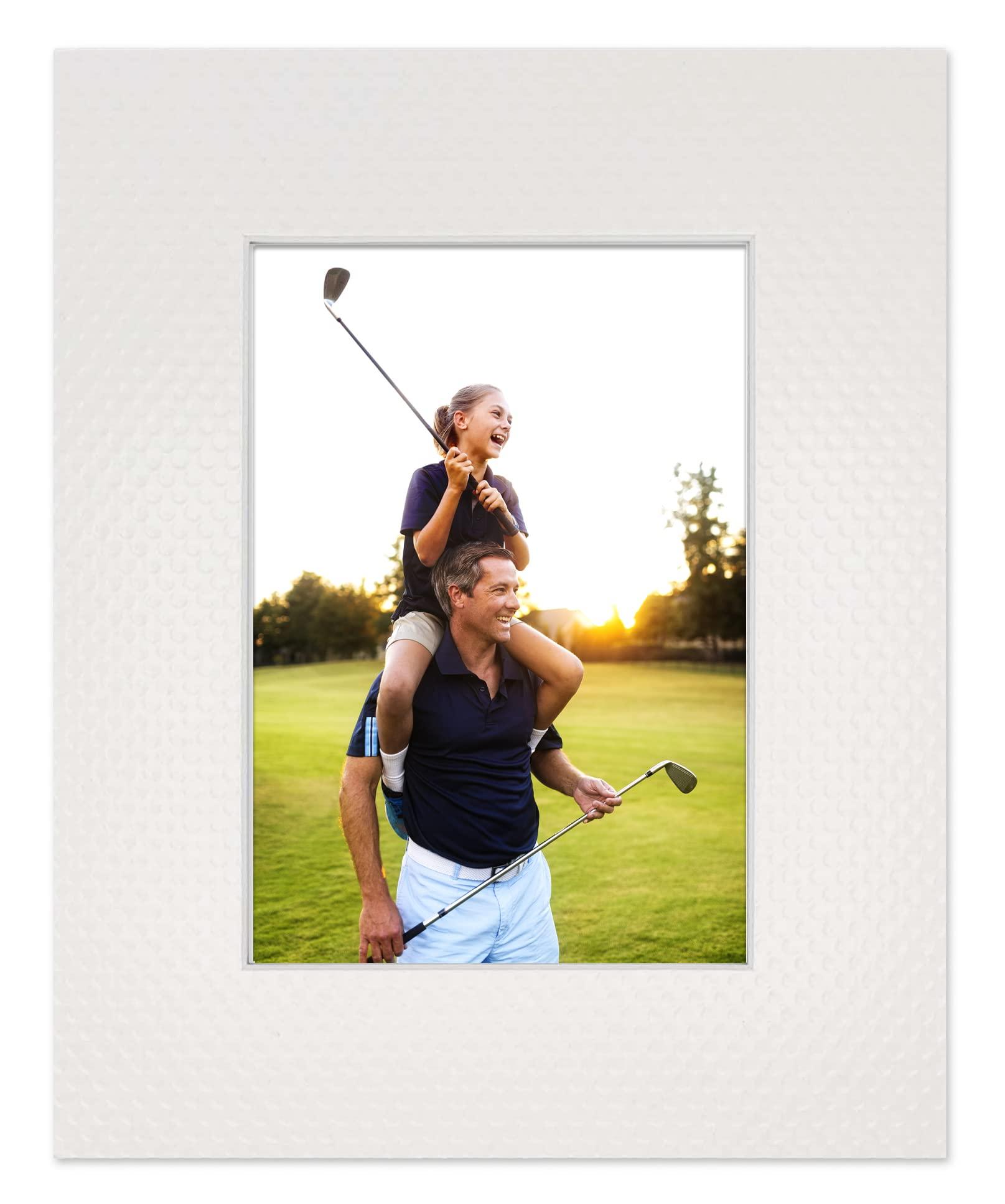 Poster Palooza 16x23 Mat Bevel Cut for 13x20 Photos - Acid Free Golf Ball Texture Precut Matboard - For Pictures, Photos, Framing - 4-ply Thickness