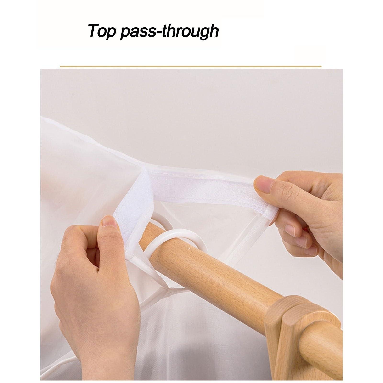 AoForce Clear Garment Rack Cover for Hanging Clothes, Breathable And Moisture-proof, Dust-proof And Wrinkle-proof, Thickened Capacity, Suitable for Floor Hangers And Wardrobes(Size:90*B)