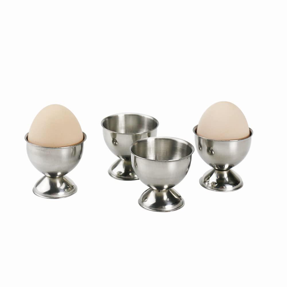 brandname Egg Cracker Topper Set for Soft Boiled Eggs Includes 1 Stainless Steel Egg Topper 6 Egg holder cups 6 Egg Spoons 1 Egg Timer 1 Egg Yolk Separator