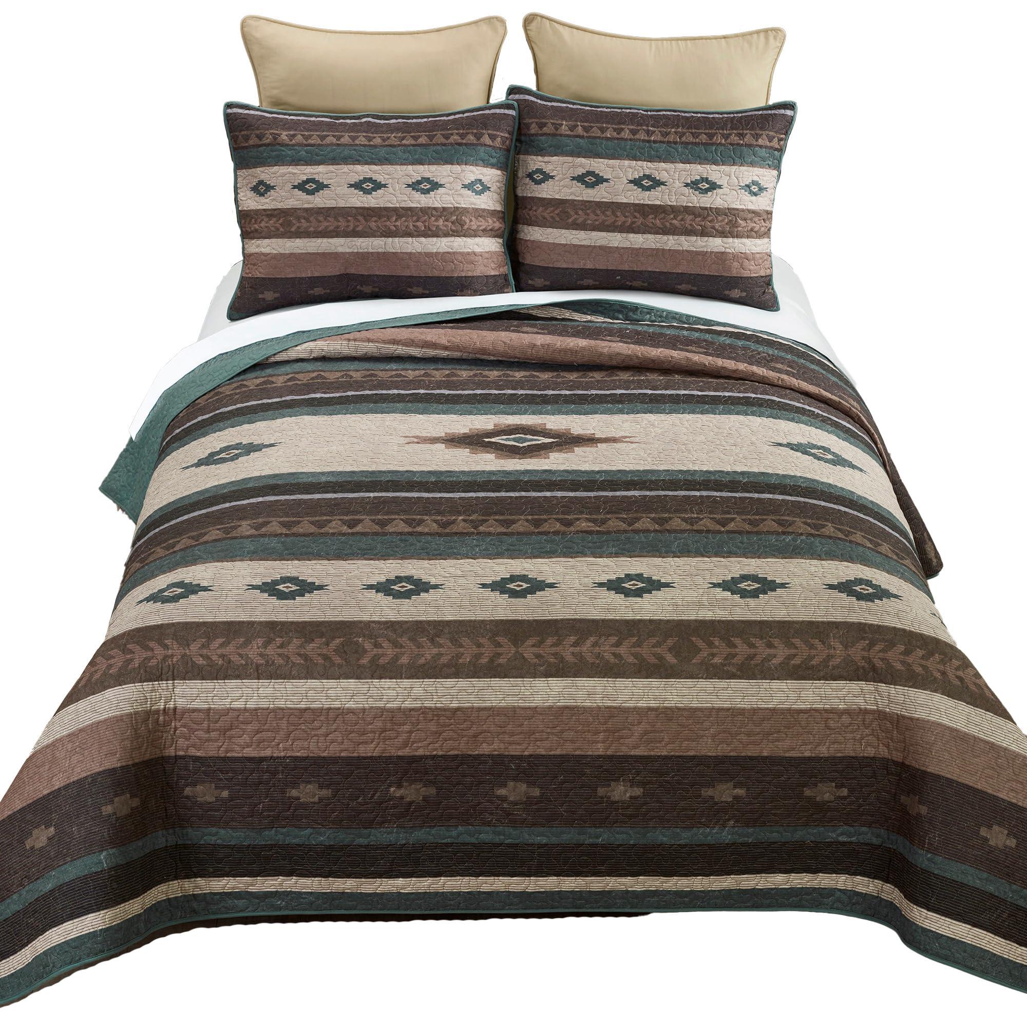 Donna Sharp Donna Sharp Twin Bedding Set - 2 Piece - Sierra Vista Southwest Quilt Set with Twin Quilt and Standard Pillow Sham - Machine Washable