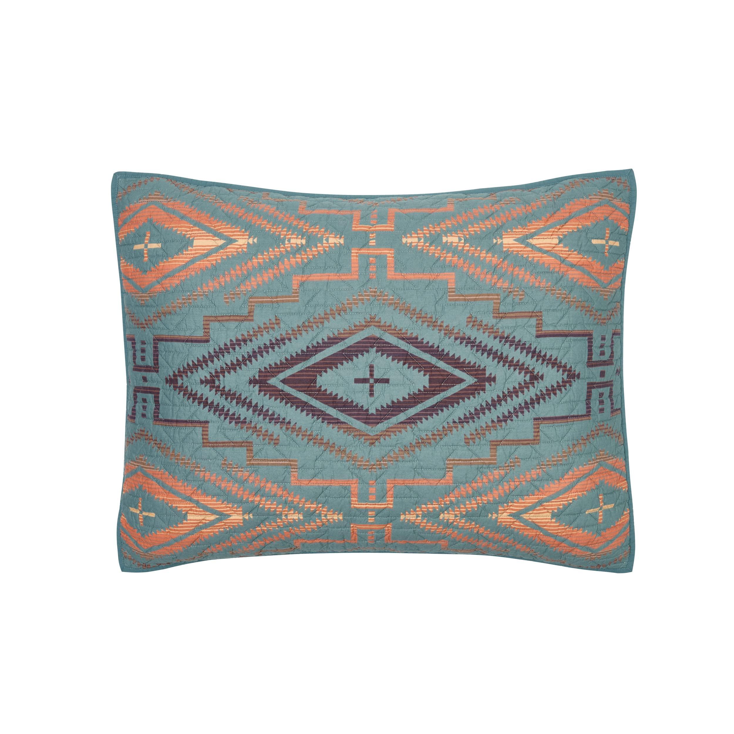 Pendleton PENDLETON 21730 Sunset Queen Comforter Sets, Cross Stitched Coverlet Set, Soft Printed Cotton Bedding Rustic Home Dcor, Full/Queen, Balsam Multi