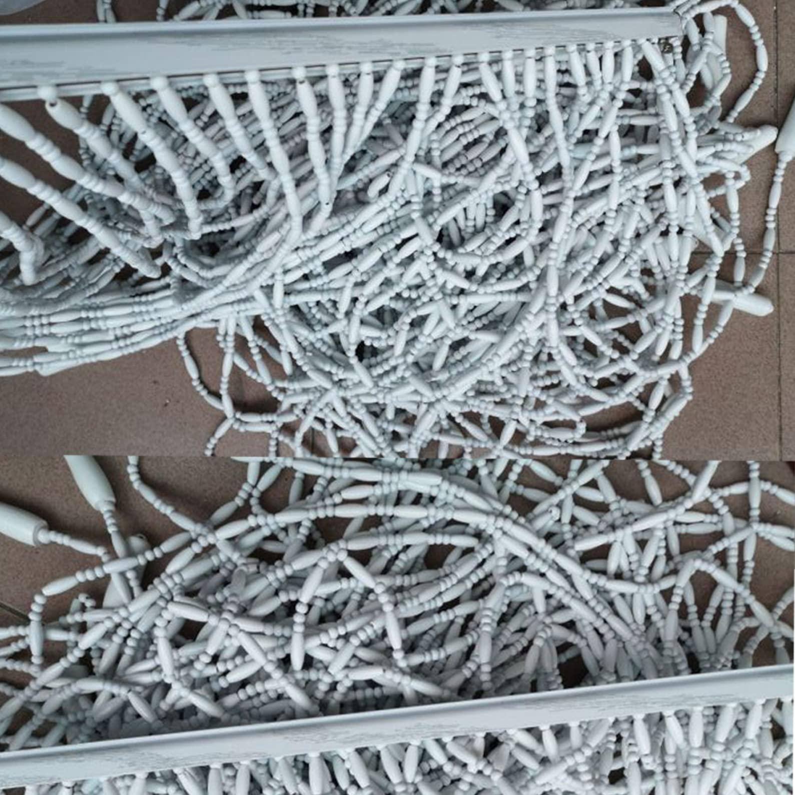 LEOSXA LEOSXA Wood Beaded Curtains Wooden Door Room Divider,Hanging Wooden Beaded Door Curtains,Partition Beads Curtain,Hanging Entrance Partition Curtain,for Room Bedroom,Customizable (30 stran