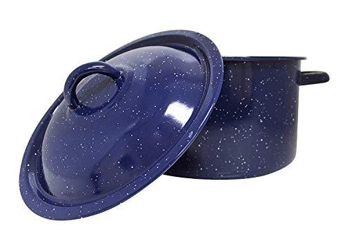 Imusa IMUSA USA Speckled Enamel Stock Pot 7.75-Quart, Blue