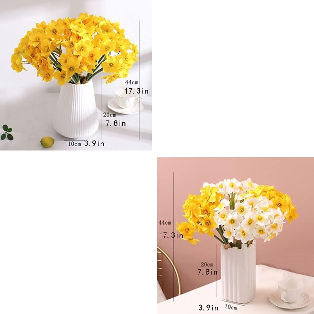 BNNP BNNP Artificial Flowers Artificial Flowers Daffodil Simulation Flower Plastic Artificial Flower Silk Flower Home Living Room Dining Table Decoration (Color : A)