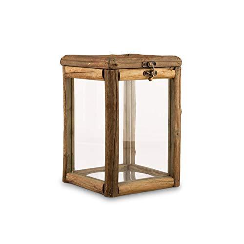 WEDDINGSTAR Rustic Wood and Glass Box with Hinged Lid Style 9554
