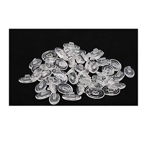 QYAJS Eyeglasses Nose Pads Pieces 15mm 5Pairs Eyewear Compatible with Oakley Sunglasses Glasses Oval Shaped Pushin Push Slide in