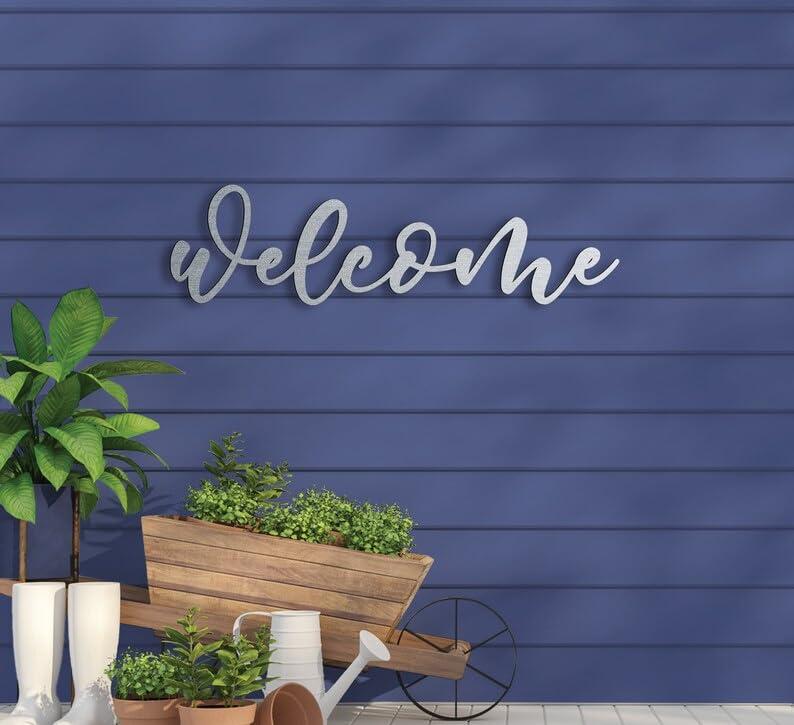 American Sign Letters Metal Welcome Sign, Welcome Sign, Metal Front Door Sign, Home Decor Sign, Metal Greeting Sign, Housewarming Gift Ideas, Welcome Sign