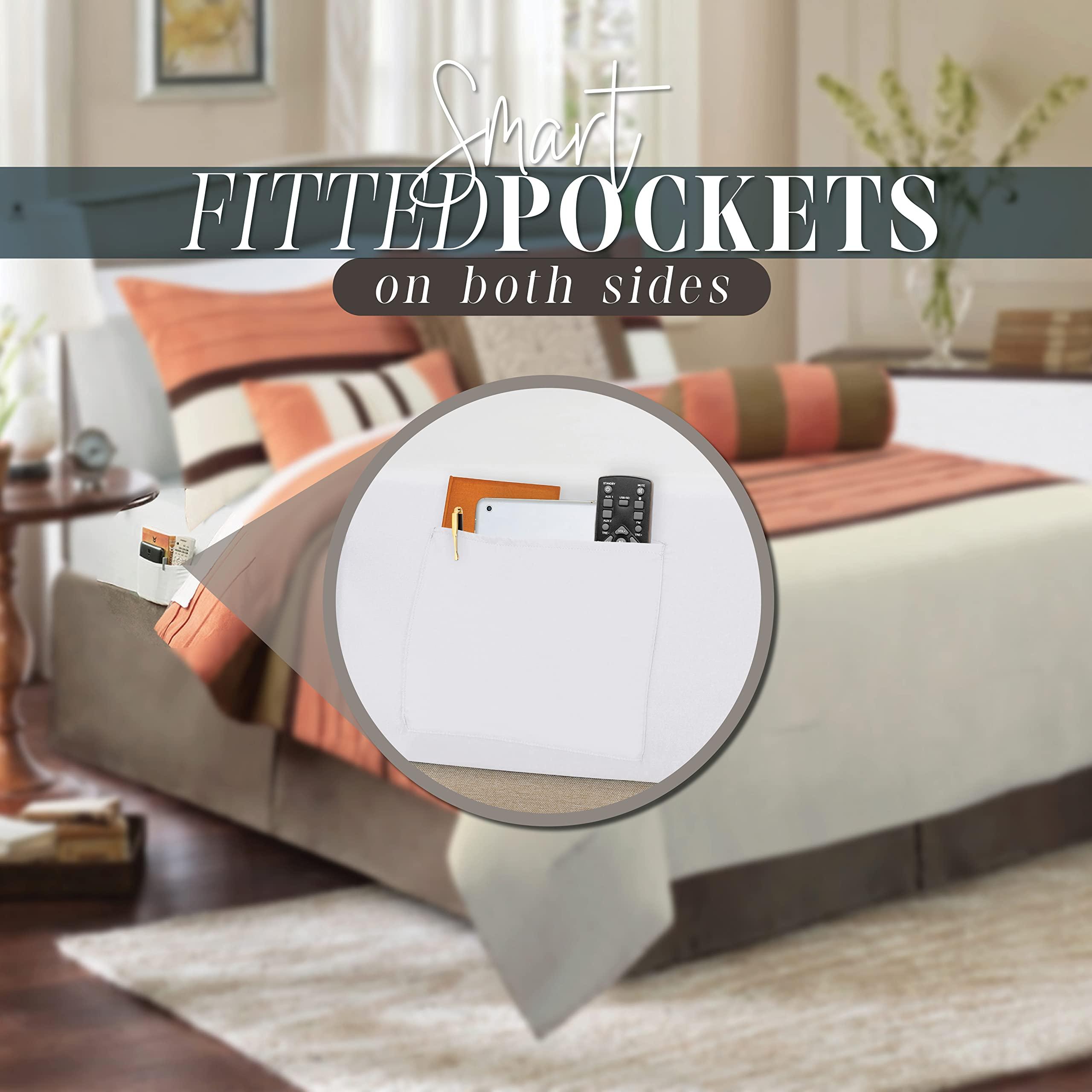 Elegant Comfort Elegant Comfort 12-Piece Bed-in-a-Bag, Cirena Microsuede Comforter Collection with 6-Piece Sheet Set, Smart Pockets and Decorative Pillows, All Season Bedding, 12PC Cirena, King, Dusty Rose