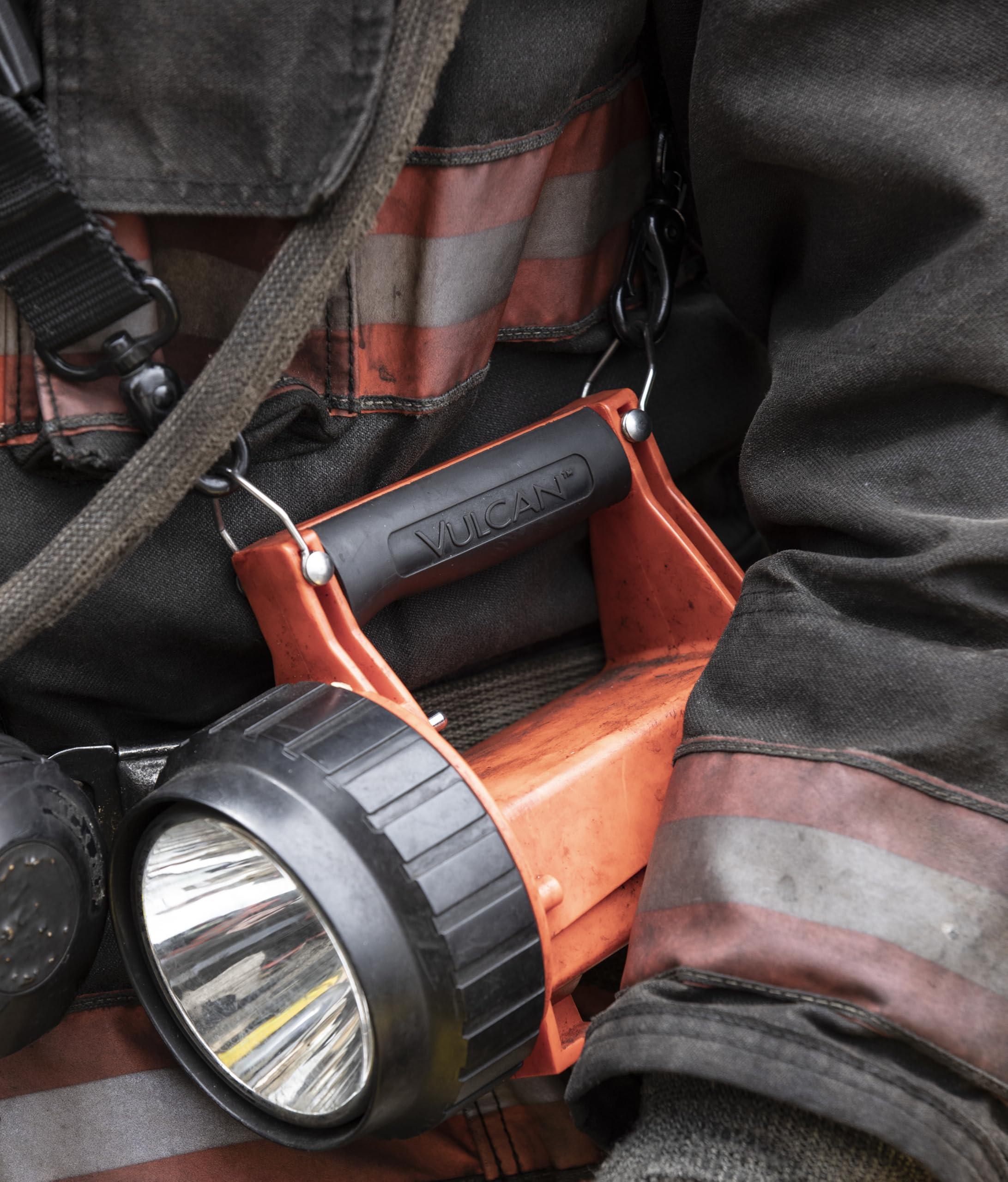 Streamlight Streamlight 44454 Fire Vulcan LED Flashlight with Dual Rear LEDs, Quick Release Shoulder Strap and Without Charger, Orange - 180 Lumens