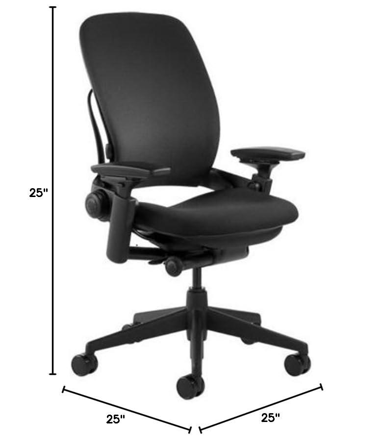 Steelcase Steelcase Leap Chair V2 In Black Fabric