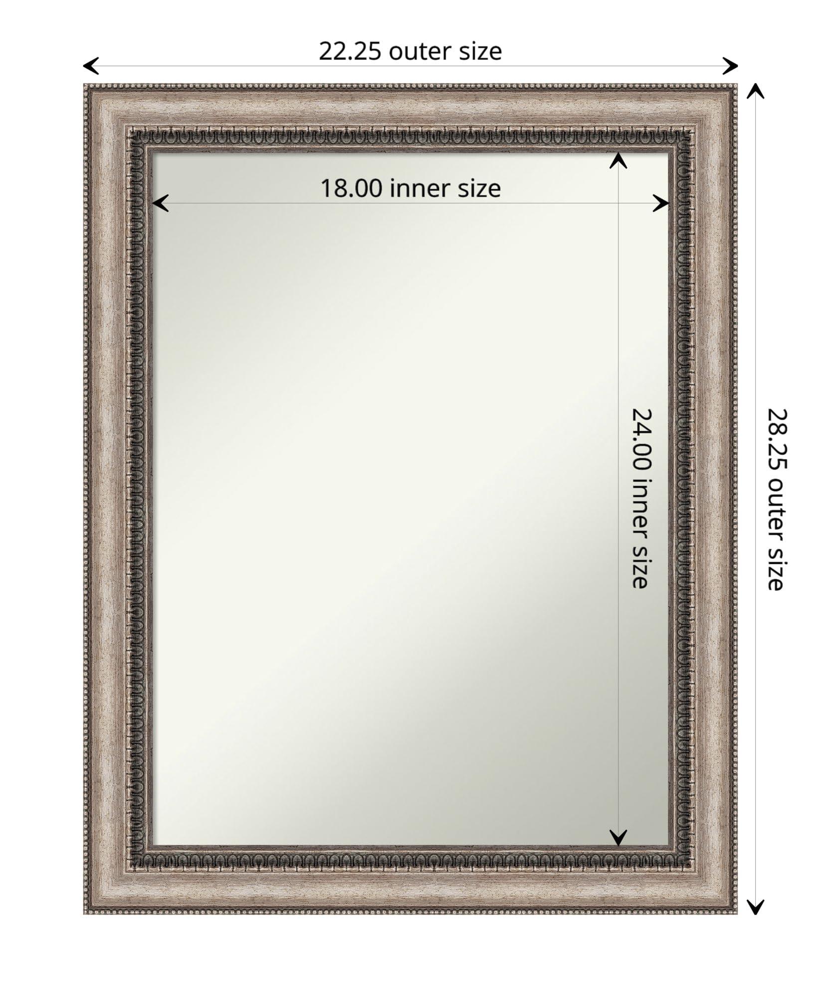 Amanti Art Amanti Art Bronze Bathroom Mirror for Over Sink, 29x23 Lined Bronze Rectangle Vanity Mirror, Medium Casual Frame, Hangs Horizonally and Vertically, Bathroom Wall Decor, Non-Beveled Edge from WI, USA