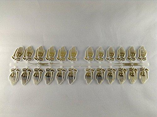 NST Praying Hands 1" X 3/4" Plastic Gold/White, Pack of 144