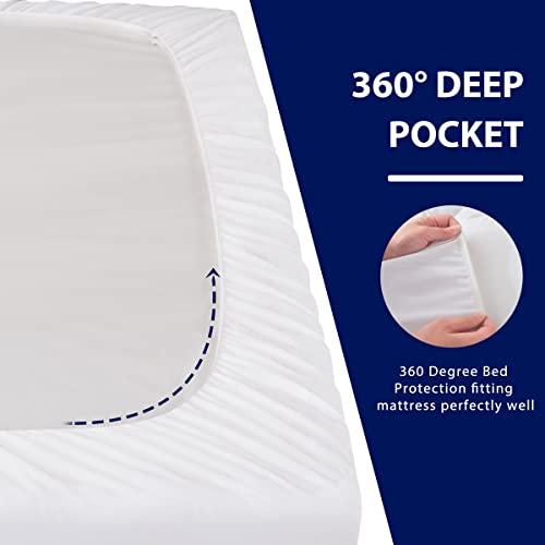 Hokway Hokway Twin XL Mattress Pad, Mattress Topper with 8-21\" Deep Pocket, 1000GSM Down Alternative Overfilled, Quilted Fitted Pillow Top Soft Cooling Mattress Protector