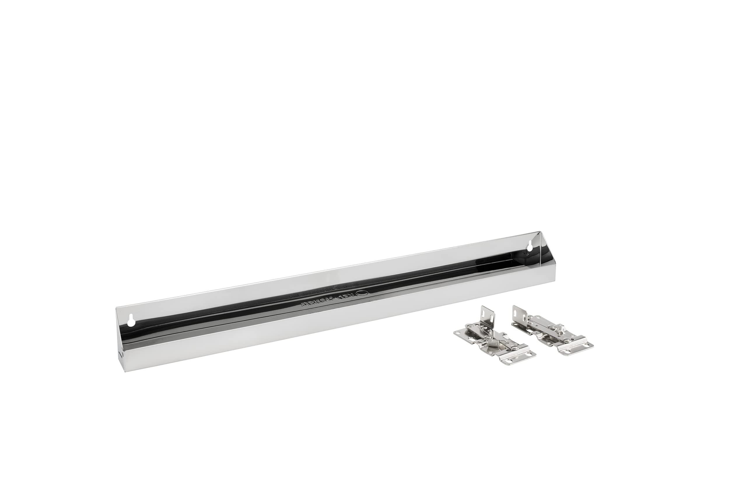 Rev-A-Shelf Rev-A-Shelf 28\" Slim Tip-Out Sink Tray for Kitchen and Bathroom Base Cabinets, Large Pull Out Stainless Steel Storage Organizer, Silver, 6541-28-52