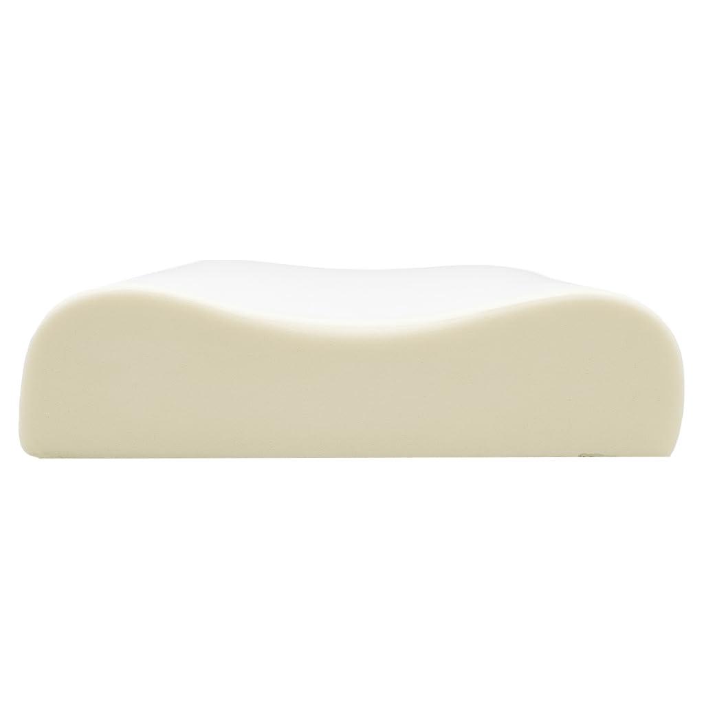 ORGANIC TEXTILES Organic Contour Latex Pillow for Sleeping [GOLS Certified] (Low Loft, Firm) with GOTS Certified Organic Cotton Cover, Cervical Pillow, Ergonomic Pillow, Great for Neck Pain Relief