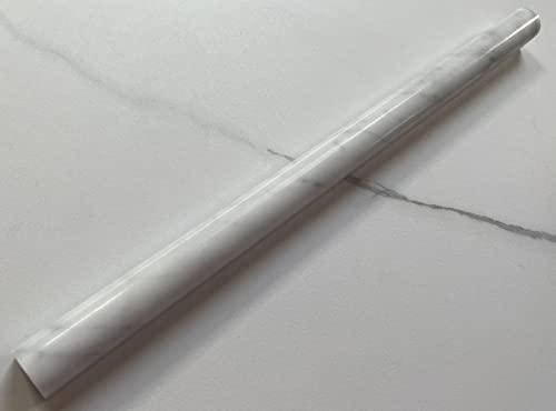 Stone Center Online Stone Center Online Carrara White Marble 5/8x12 Pencil Liner Trim Molding Polished Kitchen Bath Wall Floor Backsplash Shower (1 Piece)