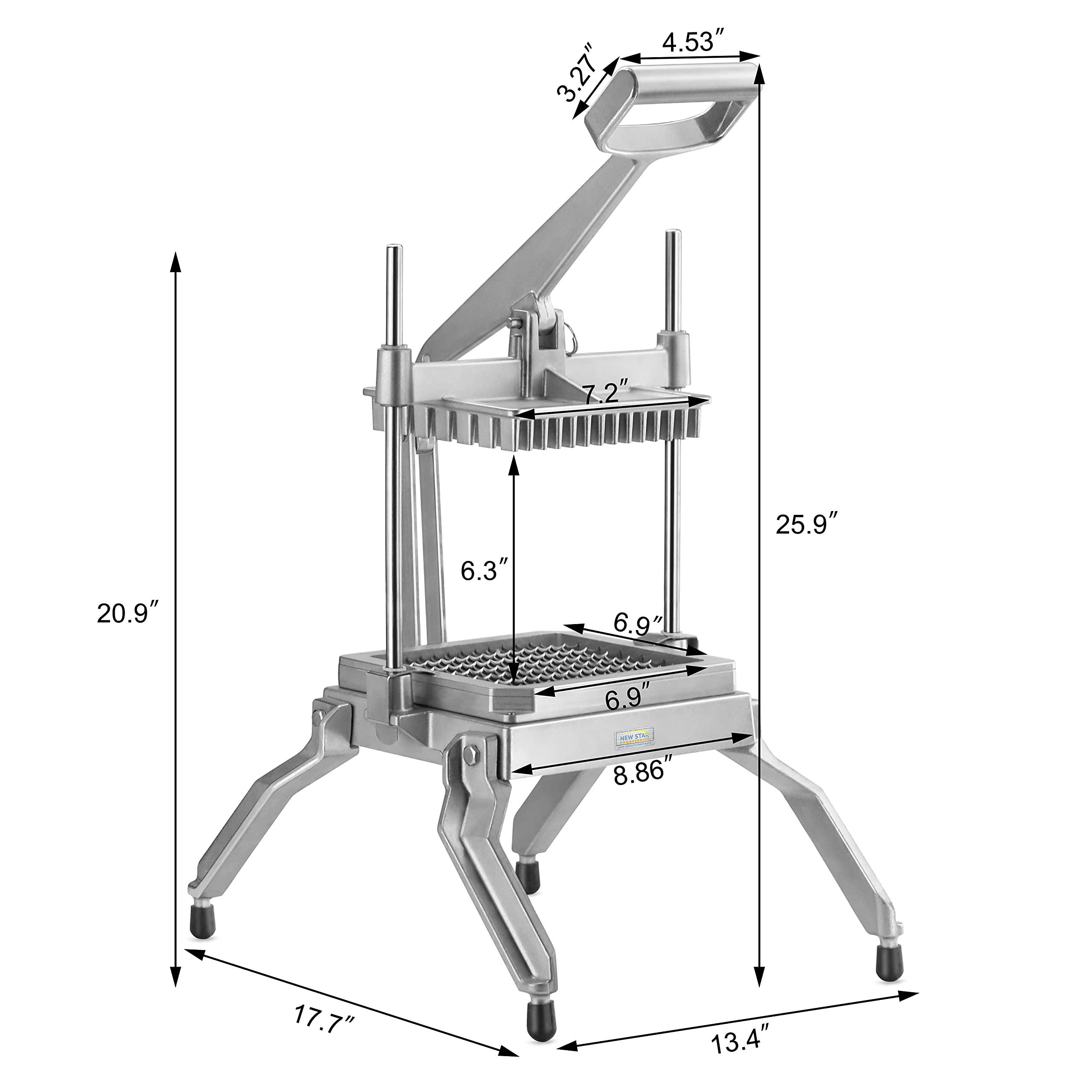 New Star Foodservice New Star Foodservice 1029055 Extra Heavy Duty Aluminum Frame Vegetable Slicer Lettuce Cutter