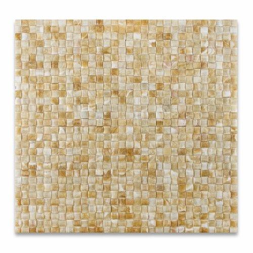 Oracle Moldings Honey Onyx 3D Small Bread Mosaic Tile, Polished - Box of 5 sq. ft.