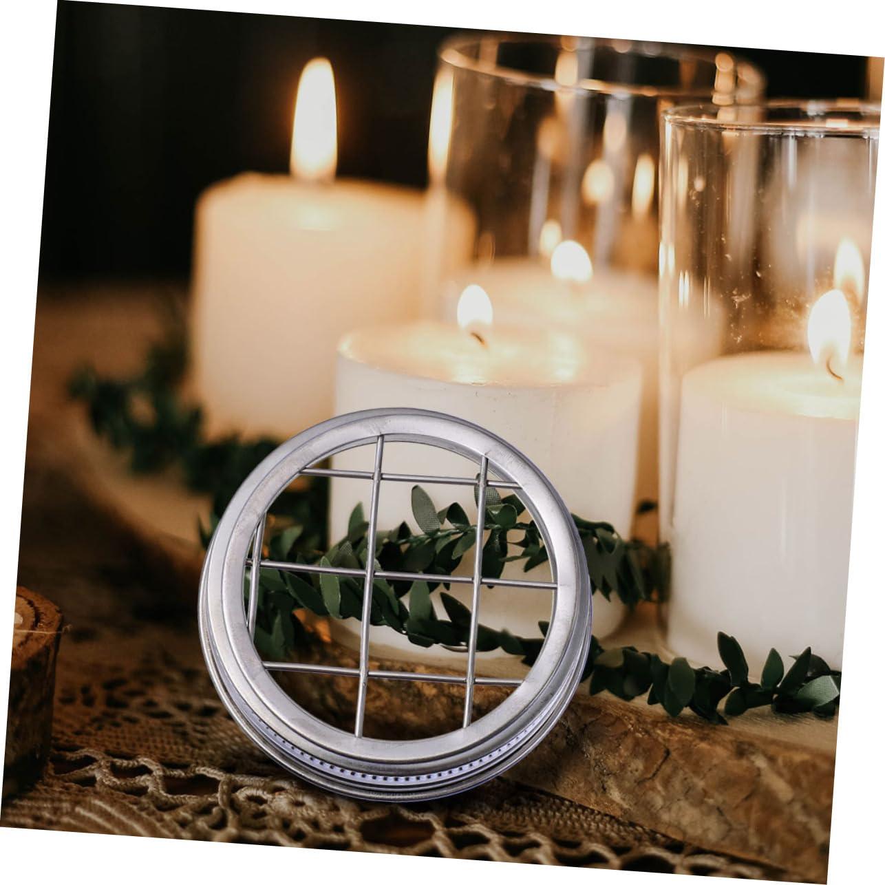 BIUDECO BIUDECO 1 Set of Mason Jar Lids for Sprouting and Flower Arranging Stainless Steel Mesh Covers for Canning Jars Portable Sprouting Lid and Flower Arrangement Cap