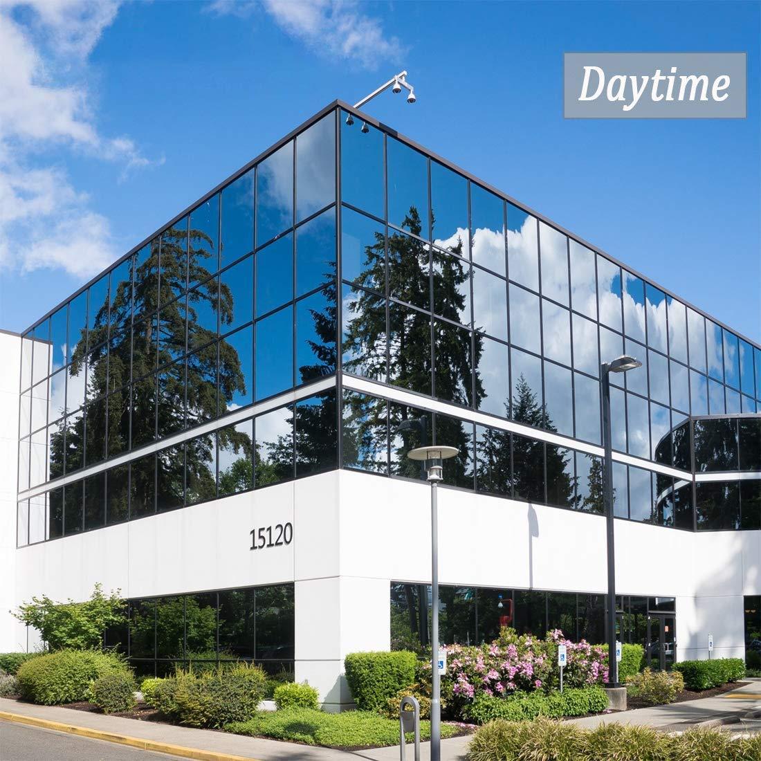 Kinsolar Reflective Window Film One Way Mirror Daytime Privacy Adhesive Glass Film Heat Control Anti UV for Home and Office, 60Inch x 16.5Feet, Silver