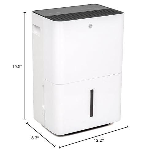 GE Lighting GE Energy Star Portable Dehumidifier for Basement, Bedroom, Bathroom, Closet or Small Rooms up to 1500 Sq Ft, 22 Pint with Removable Bucket and Continuous Drain Connect for Auto or Manual Drainage
