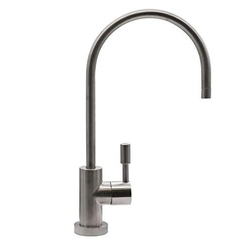 Westbrass Westbrass D2036-NL-20 11" Contemporary 1-Lever Handle Cold Water Dispenser Faucet, Stainless Steel