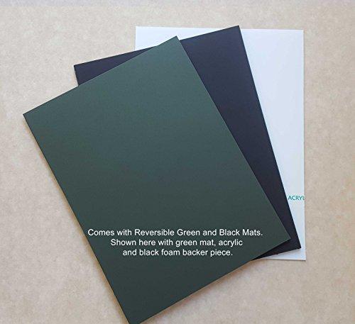 Golf Flag Frames 16x27 Black Golf Flag and Ticket Frame, Moulding blk-001, Reversible Green-Black Mat (holds 13x17 Masters Golf Flags; flag-tickets not incl)