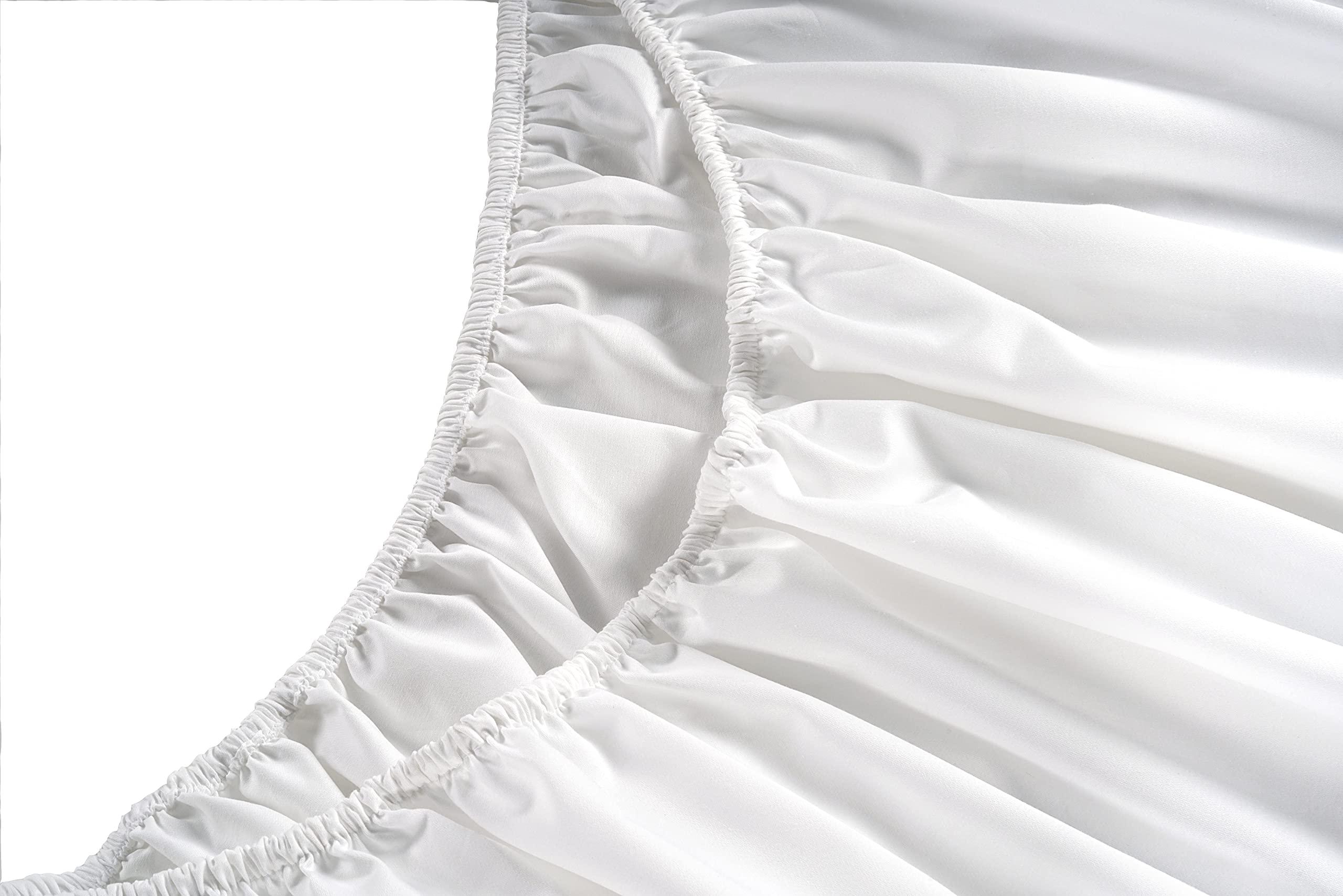 Egyptian Cotton Collection Luxury 4 Piece Egyptian Cotton Sheets Queen Size - 550 Thread Count, 100% Cotton Sheets, 10-12\" Inch Deep Pockets Queen Size Sheet Set, White