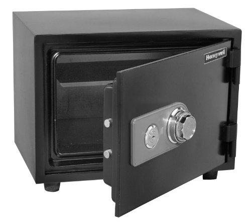 Honeywell Safes & Door Locks Honeywell Safes & Door Locks 2102 Steel 1 Hour Fireproof Water Resistant Security Safe with Dual Dial and Key Lock Protection, 0.57 cu. ft., Black