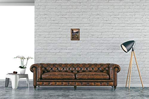 Northwest Art Mall Itasca State Park Minnesota Airstream Trailer Rustic Wood Art Print from Travel Artwork by Artist Paul A. Lanquist 9" x 12"