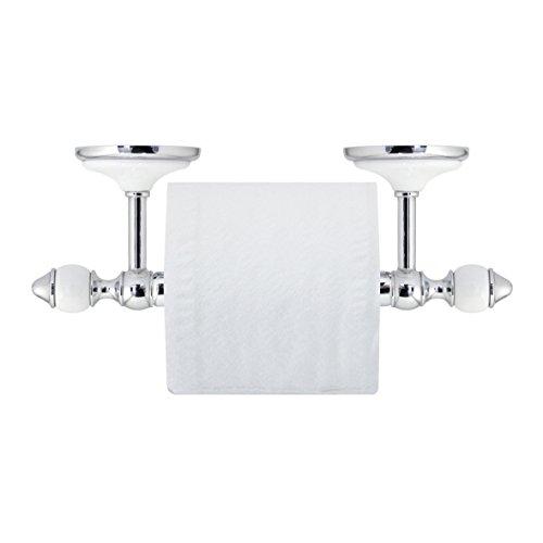 MODONA MODONA Toilet Paper Holder - White Porcelain & Chrome - Arora Series - 5 Year Warrantee