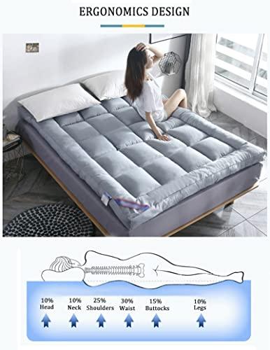 GXFWJD GXFWJD Twin Size Mattress Topper Extra Soft Mattress Pad Cover Quilted Pillow Top Matress Topper with Down Alternative Fill Soft Bed Topper for Single Bed Day Bed (Size : 90x190cm)
